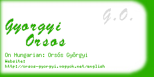 gyorgyi orsos business card