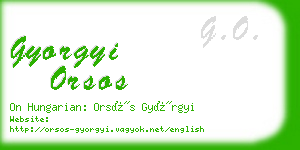 gyorgyi orsos business card